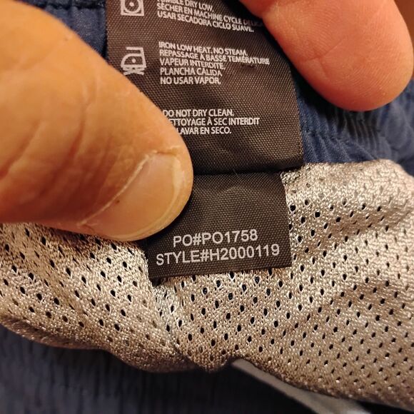 Huk Pursuit Volley shorts mens L Large navy blue swim fishing lined stretch - Picture 8 of 10